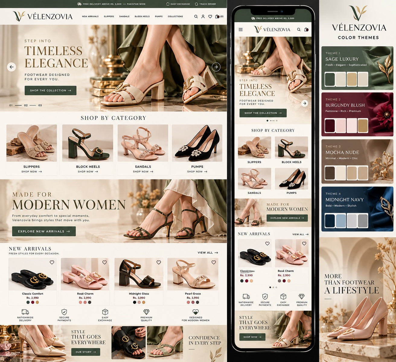 Velenzovia footwear styling
